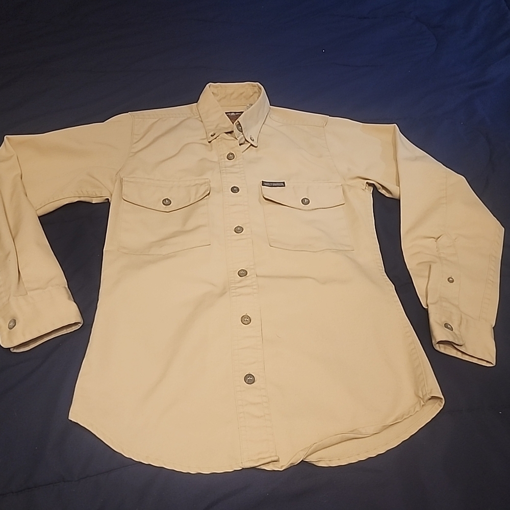 Women's Beige Button-Up Shirt